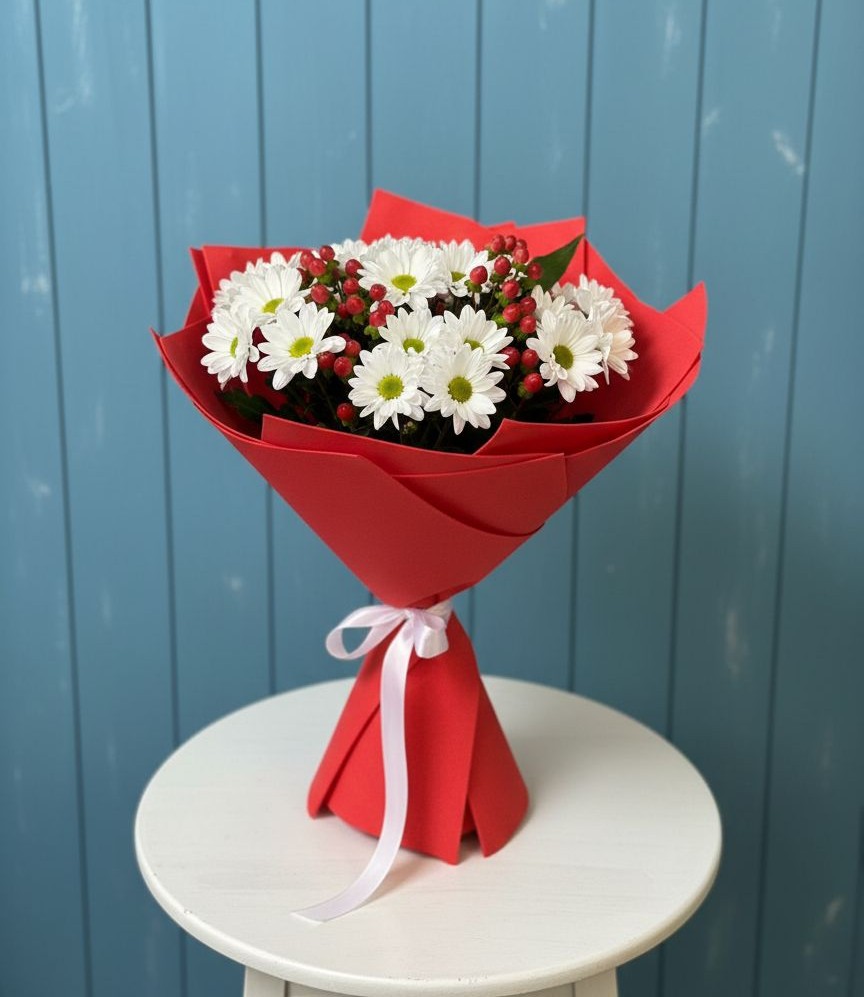 Букет цветов из: Хризантемы в Железнодорожный Московская область