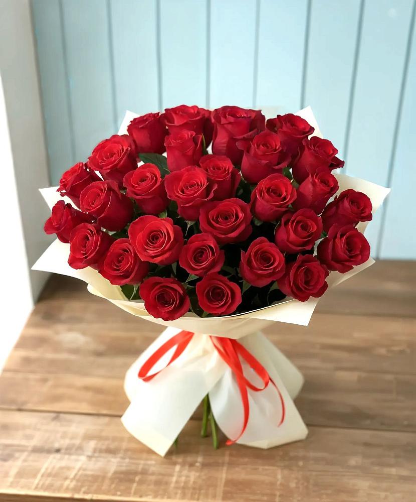 Букет 29 Красных роз в Железнодорожный Московская область