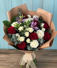 Букет цветов из:  Розы и Альстромерии #REPLACE_PRED# Железнодорожный Московская область