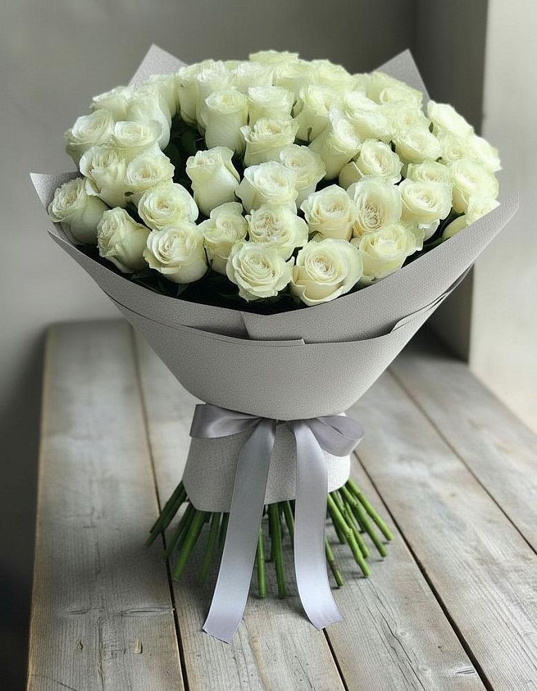 Букет 35 Белых роз в Железнодорожный Московская область