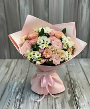 Букет цветов из:  Гвоздики, Розы и Хризантемы в Железнодорожный Московская область