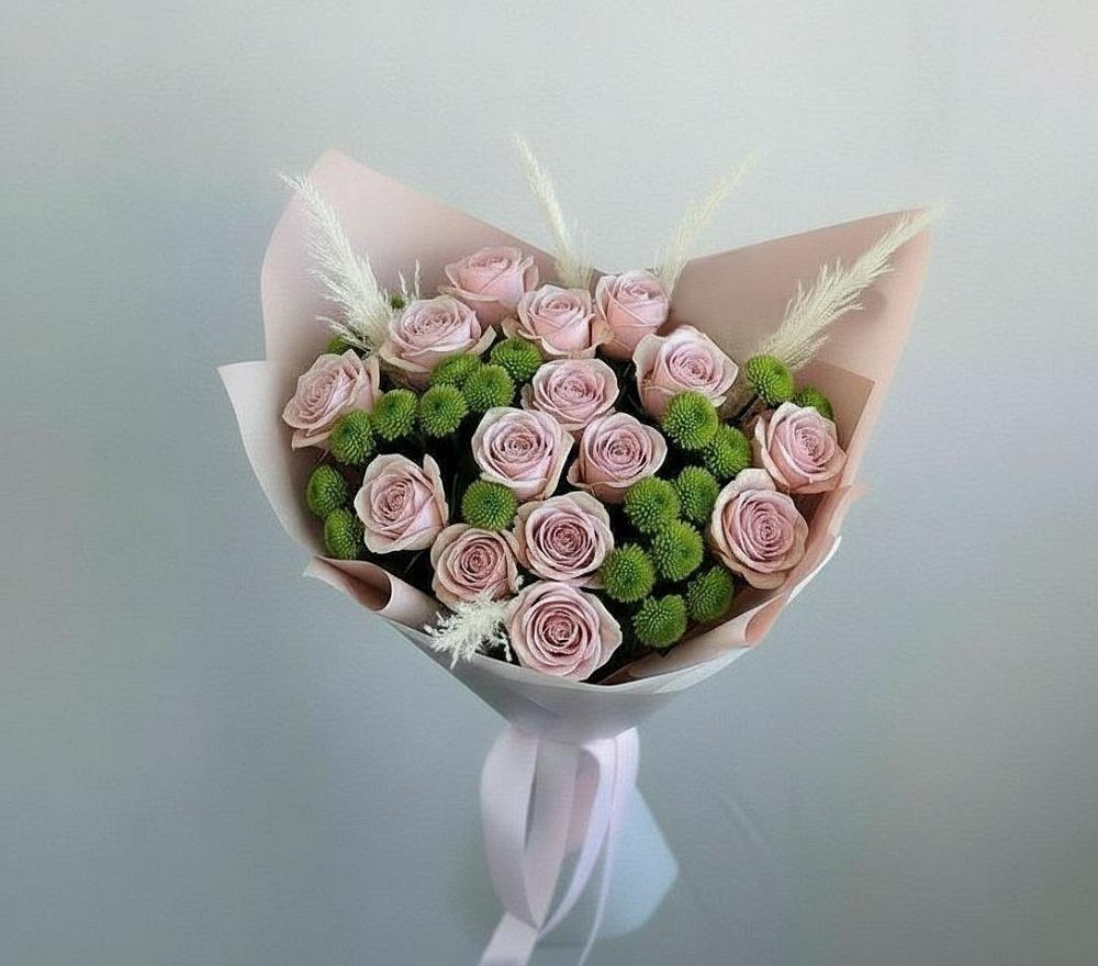 Букет цветов из: Розы и Хризантемы в Железнодорожный Московская область