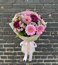 Букет цветов из:  Герберы и Хризантемы в Железнодорожный Московская область