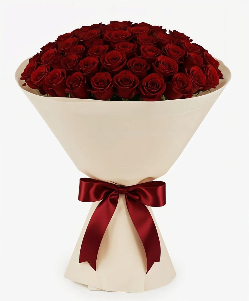 Букет 101 Бордовая роза Блэк Бакарра в Железнодорожный Московская область